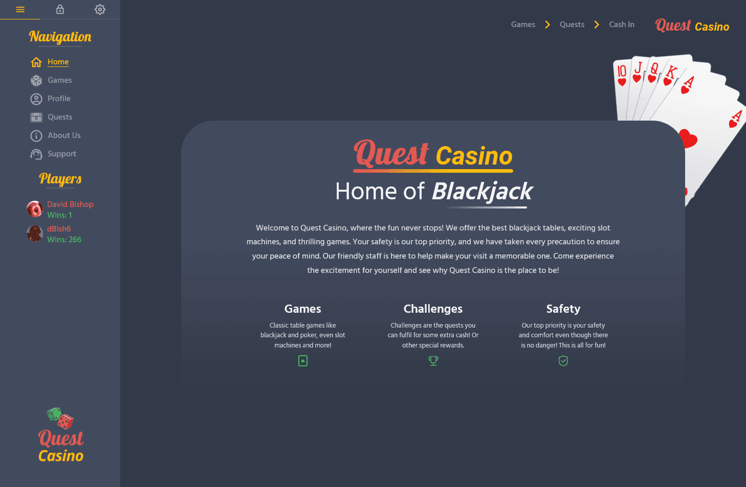 Quest Casino Version 1 Screenshot